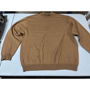 Linea Uomo Mens Knit Pullover Sweater XXL Brown Wool Grandpa Core Cottagecore